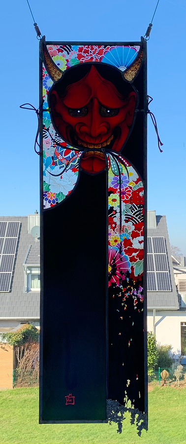 ステンドガラス「怒り」水永阿里紗作